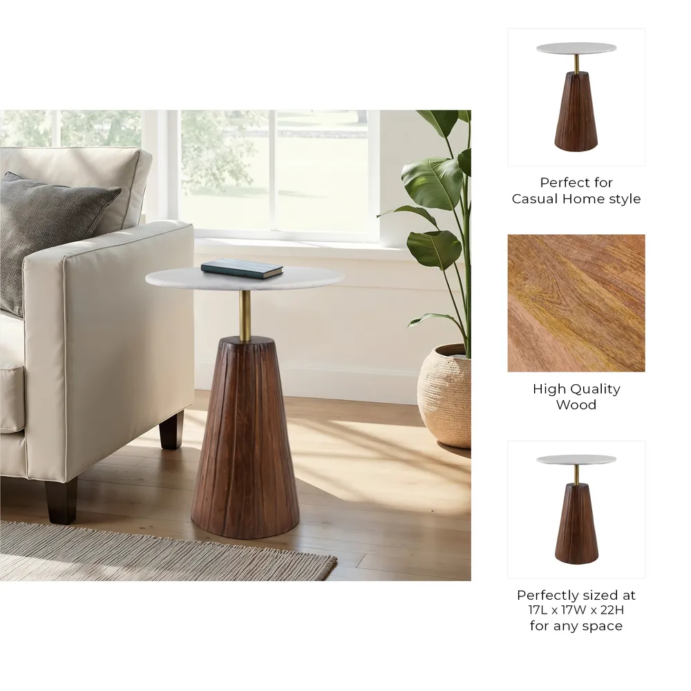 ZEBWAY BROWN TABLE 22 (IN)