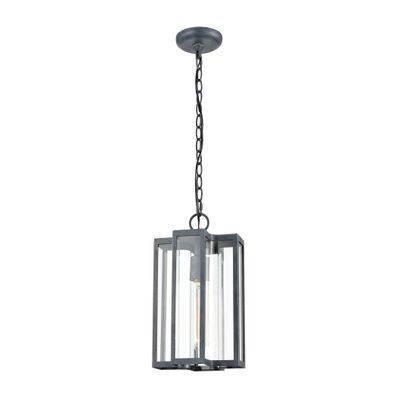 Bianca 8″ Wide 1-Light Outdoor Pendant - Aged Zinc