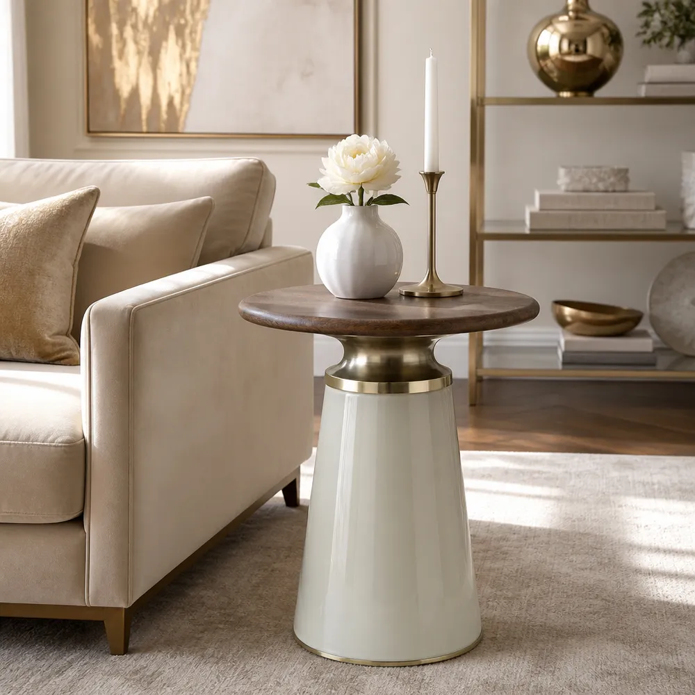 ROWANBURN IVORY TABLE 18 (IN)