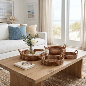 RIPLEYMORE SET OF 4 TAN TRAY 9 (IN) 2
