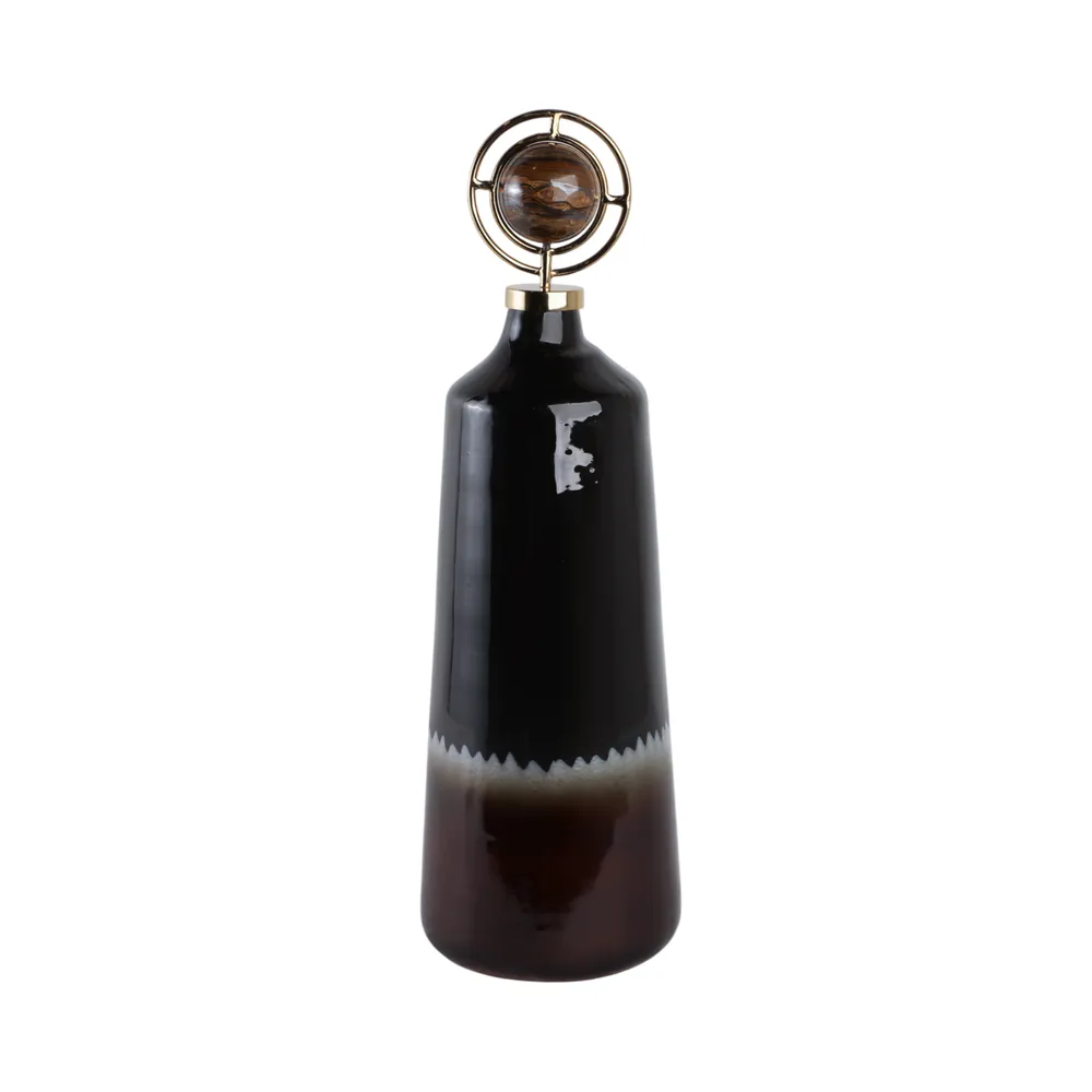 GRAYDONWIND BROWN GLASS VASE 26 (IN)
