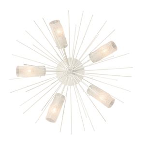Sea Urchin 32'' Wide 5-Light Semi Flush Mount - White Coral 4