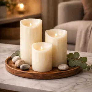 Cream Drip Silicone Dip LED Candle 3in by 4in 1