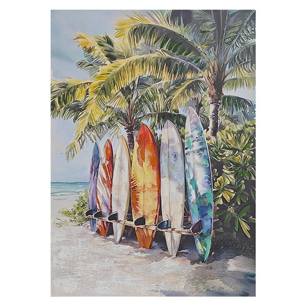 35-1/2" SURFBOARDS ON BEACH CANVAS