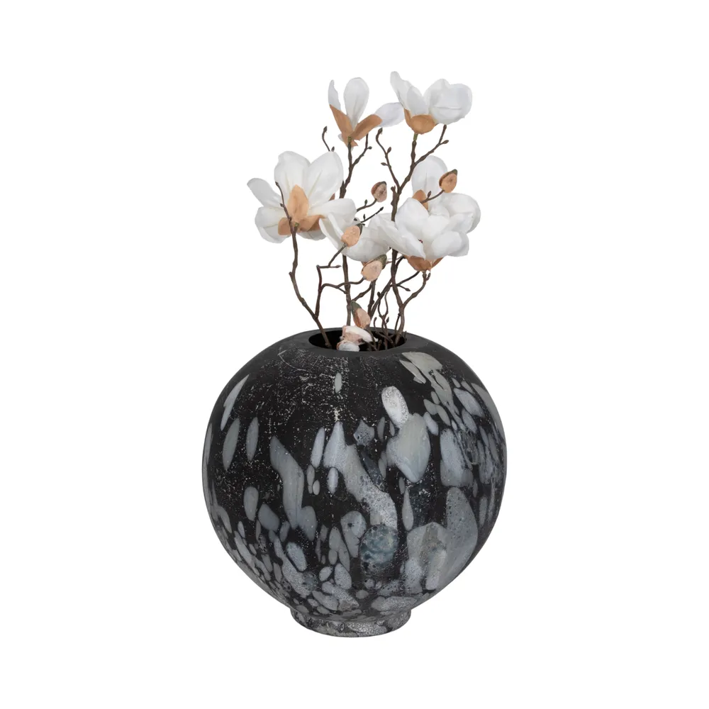 LAYLAHOLM GRAY GLASS VASE 14 (IN)