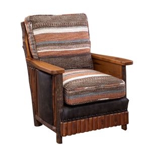 Hickory Log  Shenandoah Lounge Chair - Customer Fabric - Seat:  Fabric TBD;   Backrest:  Fabric TBD 2