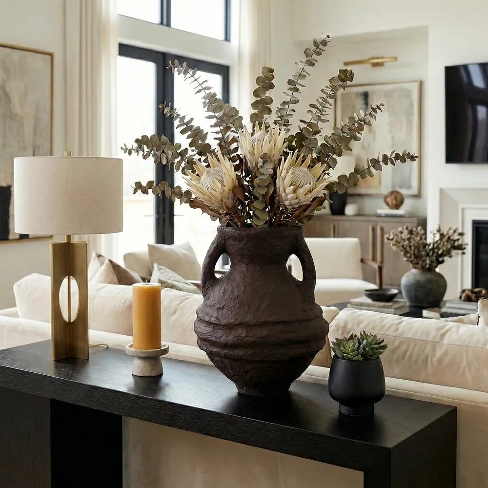 FERRIS BROWN VASE 15 (IN)