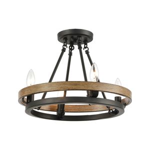 Ramsey 16'' Wide 4-Light Chandelier - Matte Black 2