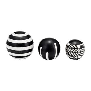 HARDYCROSS SET OF 3 BLACK ORBS 6 (IN) 5