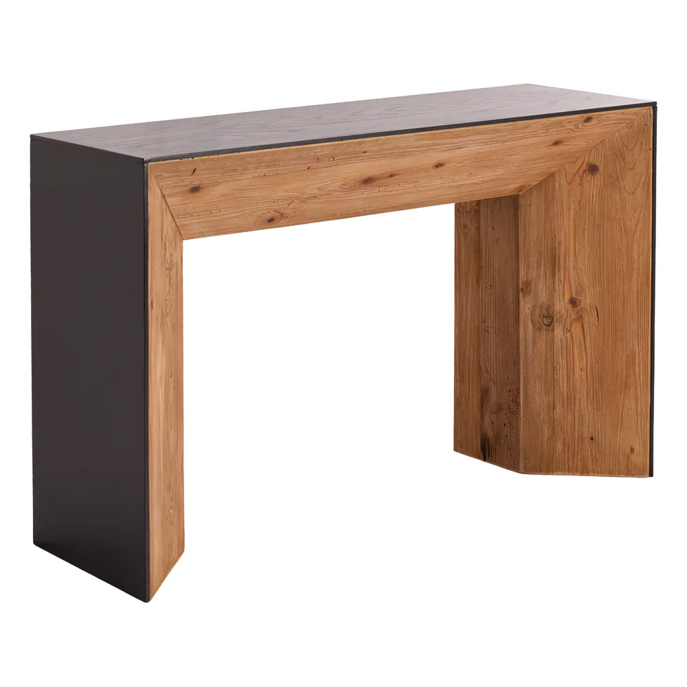Frisco Console Table Black & Natural