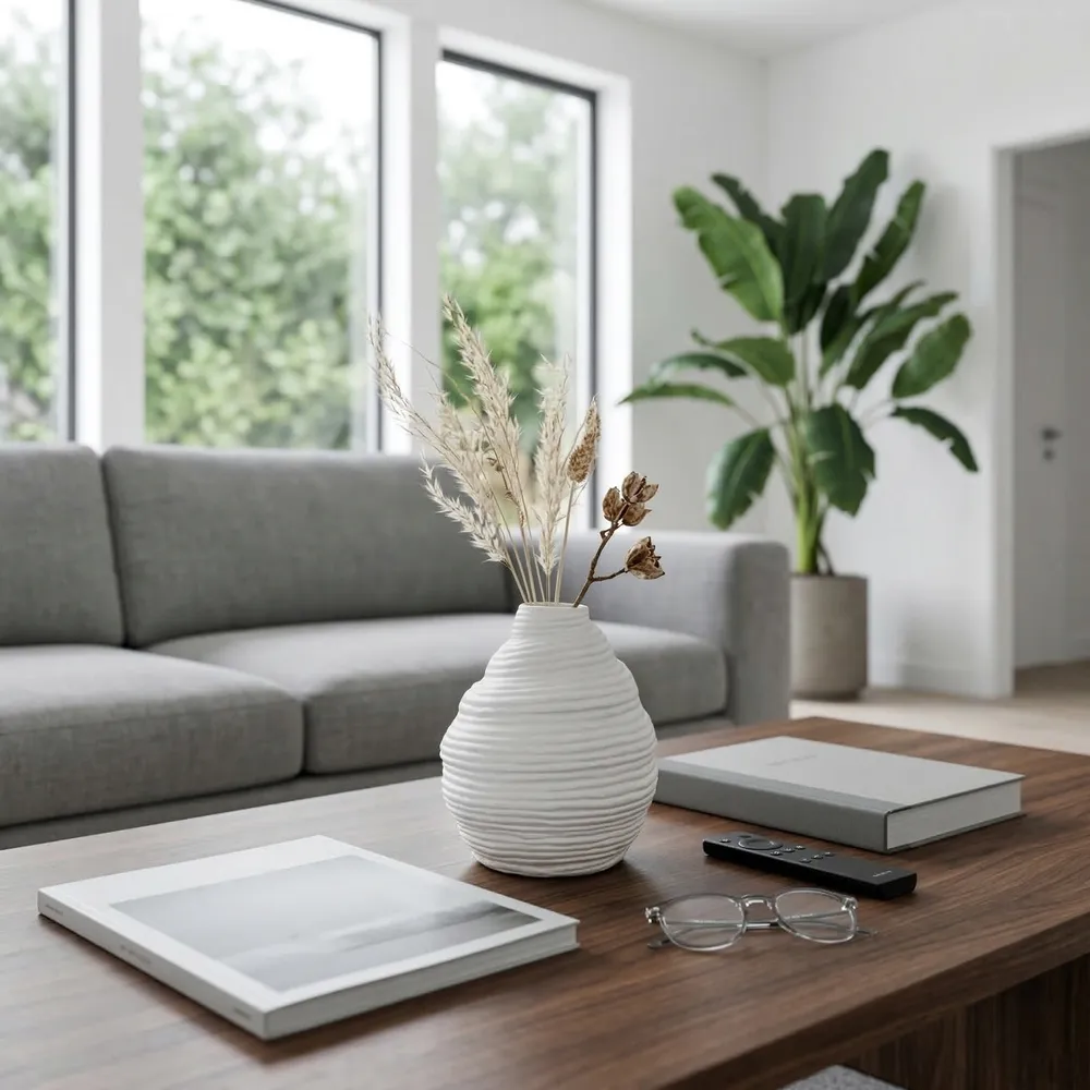 KELSEYHOLM WHITE VASE 9 (IN)