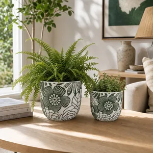 KAYEFORD SET OF 2 WHITE PLANTER 8 (IN) 2
