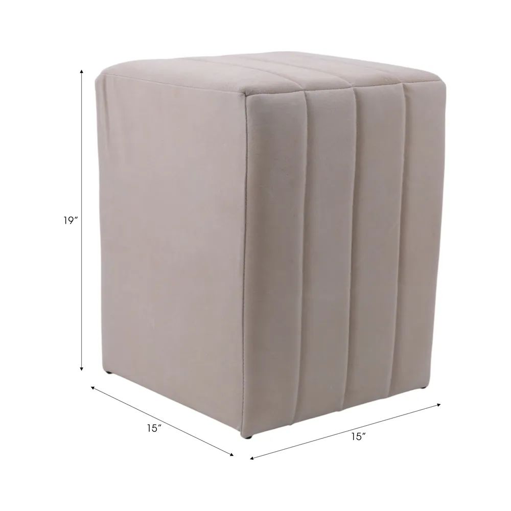 BRAECLIFF TAN OTTOMAN 19 (IN)