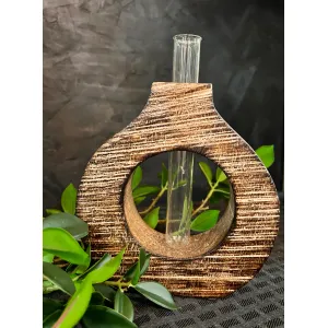 Wooden Beaker Holder 7x3in 2