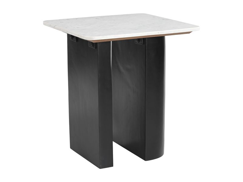 Fiora Side Table White & Black 5
