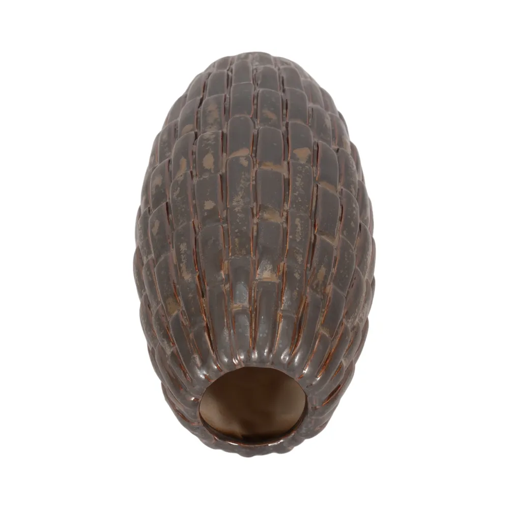 HAMDENROSE BROWN VASE 12 (IN)