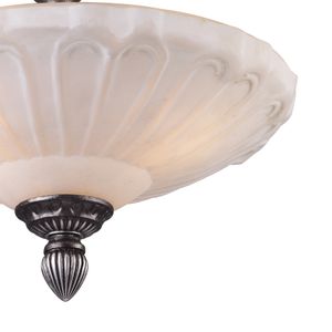 Restoration 12'' Wide 3-Light Semi Flush Mount - Dark Silver 4