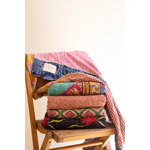 Recycled Kantha Throws / Assorted Sizes and Patterns 5