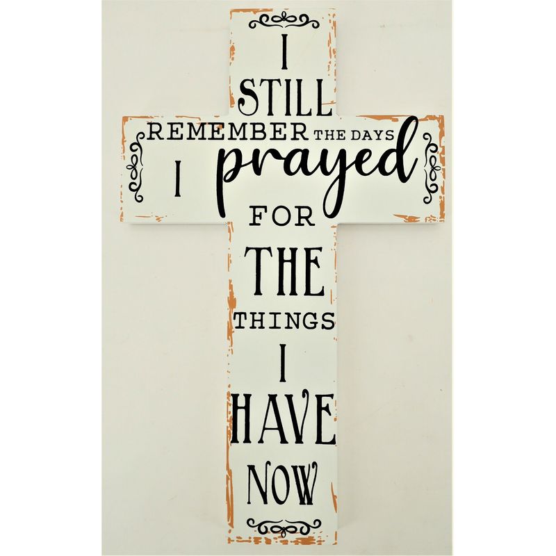 12.5" x 7.5" I Prayed Wood Cross