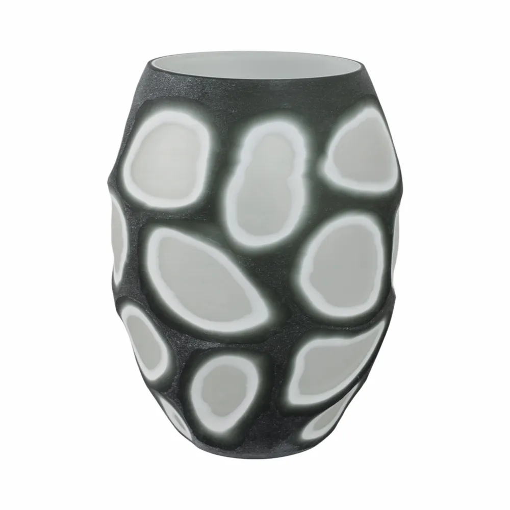 ARNETTBEACH GRAY GLASS VASE 12 (IN)