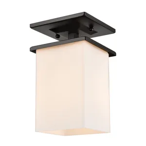 Broad Street 5.5'' Wide 1-Light Outdoor Flush Mount - Oil Rubbed Bronze 1