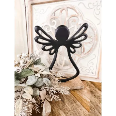 Black Aluminum Angel 8x10in