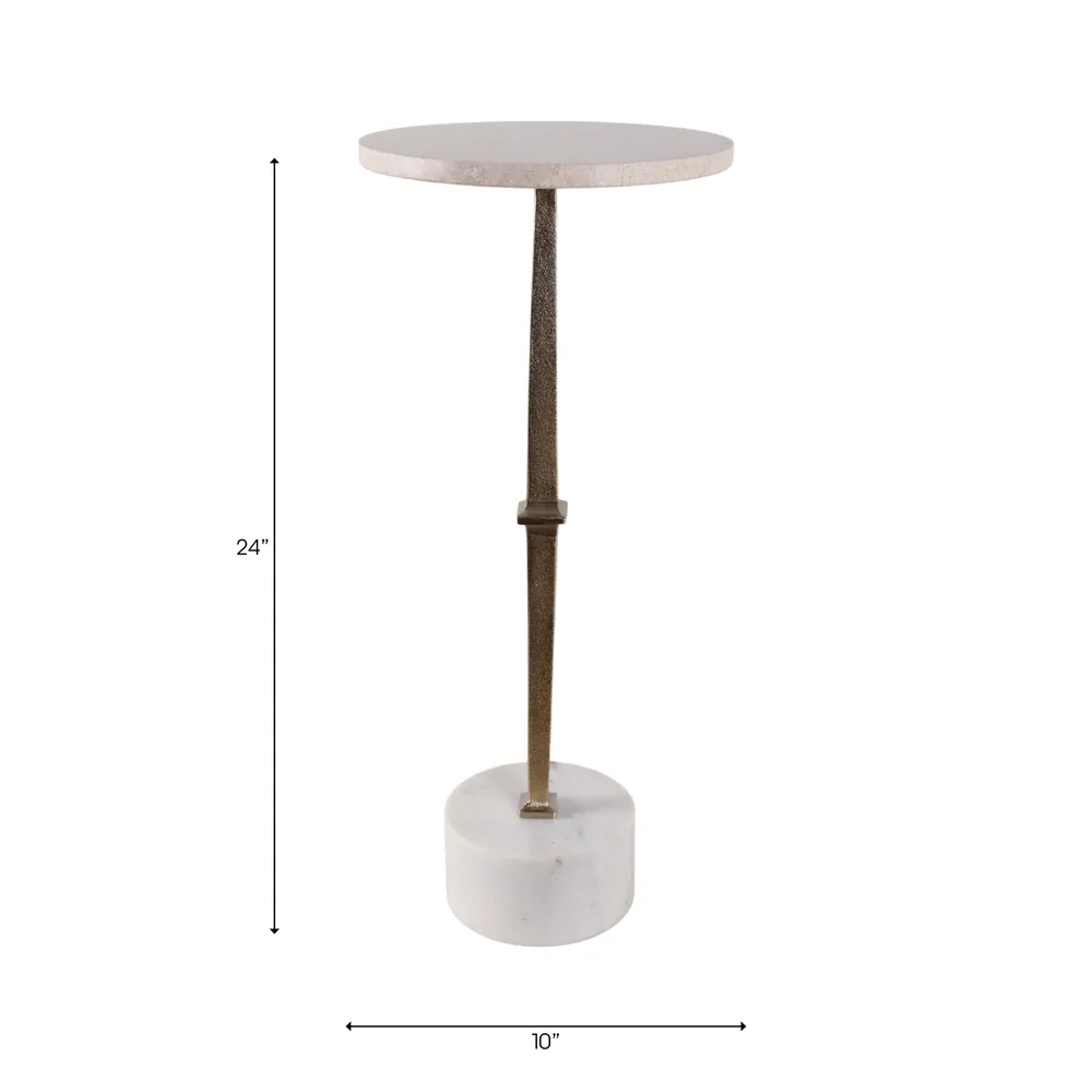 DREWBEACH GOLD TABLE 24 (IN)