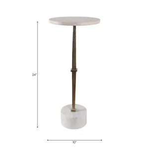 DREWBEACH GOLD TABLE 24 (IN) 9