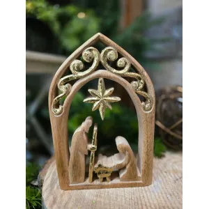 Golden Nativity 8x5in 1