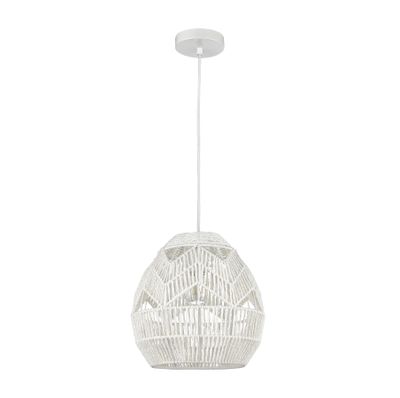 Boho 12″ Wide 1-Light Mini Pendant - White