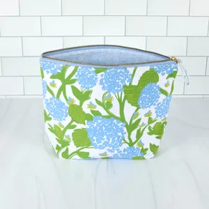 Hydrangea Bloom Large Essential Canvas Pouch Set of 2 5