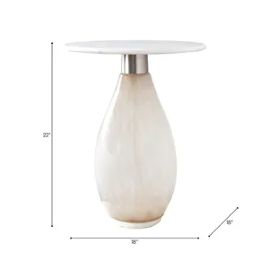 ENOCHHAM WHITE TABLE 22 (IN) 10