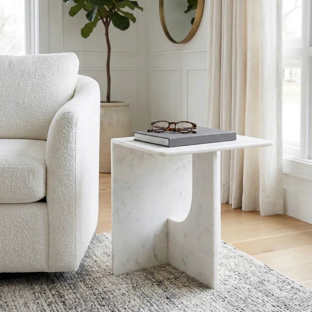 JENSENSIDE WHITE TABLE 20 (IN)
