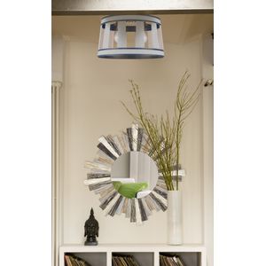 White Burlap 14'' Wide 2-Light Semi Flush Mount - Ocean Blue 6