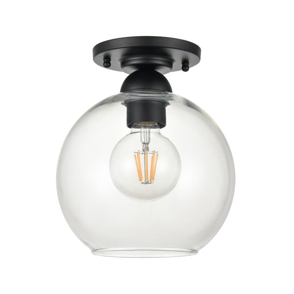 Astoria 7.75'' Wide 1-Light Semi Flush Mount - Matte Black