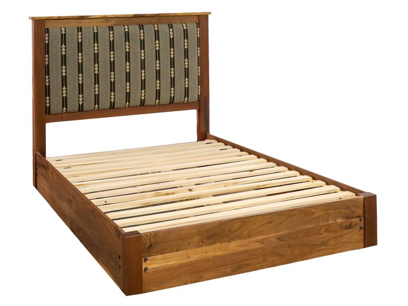 Heartland Walnut Upholstered Platform Bed - King - Upgrade Fabric 2