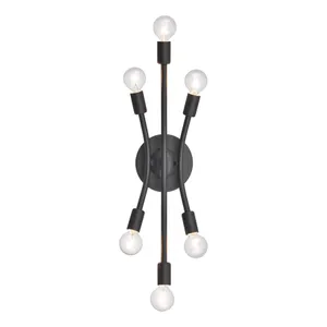 Xavier 19.75″ Wide 6-Light Vanity Light - Matte Black 7