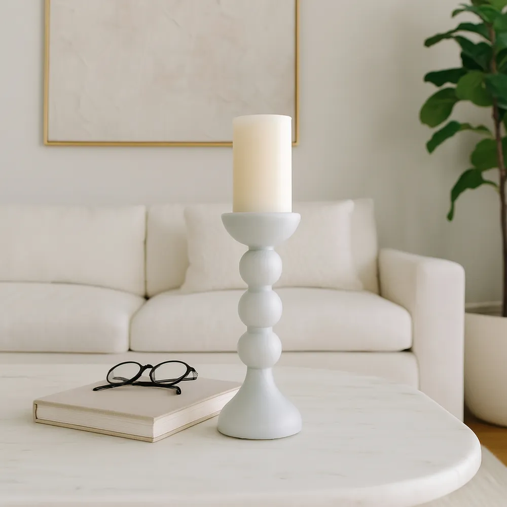 BECKETTOAK CLEAR CANDLE HOLDER 13 (IN)