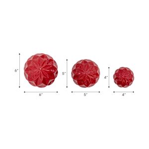 NEWTONGATE SET OF 3 RED DECOR 6 (IN) 8