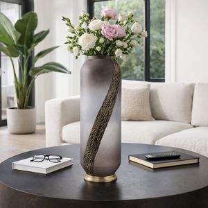 GAVINCLIFF PINK GLASS VASE 20 (IN) 11