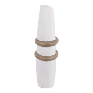 LUKETON WHITE VASE 18 (IN) 5