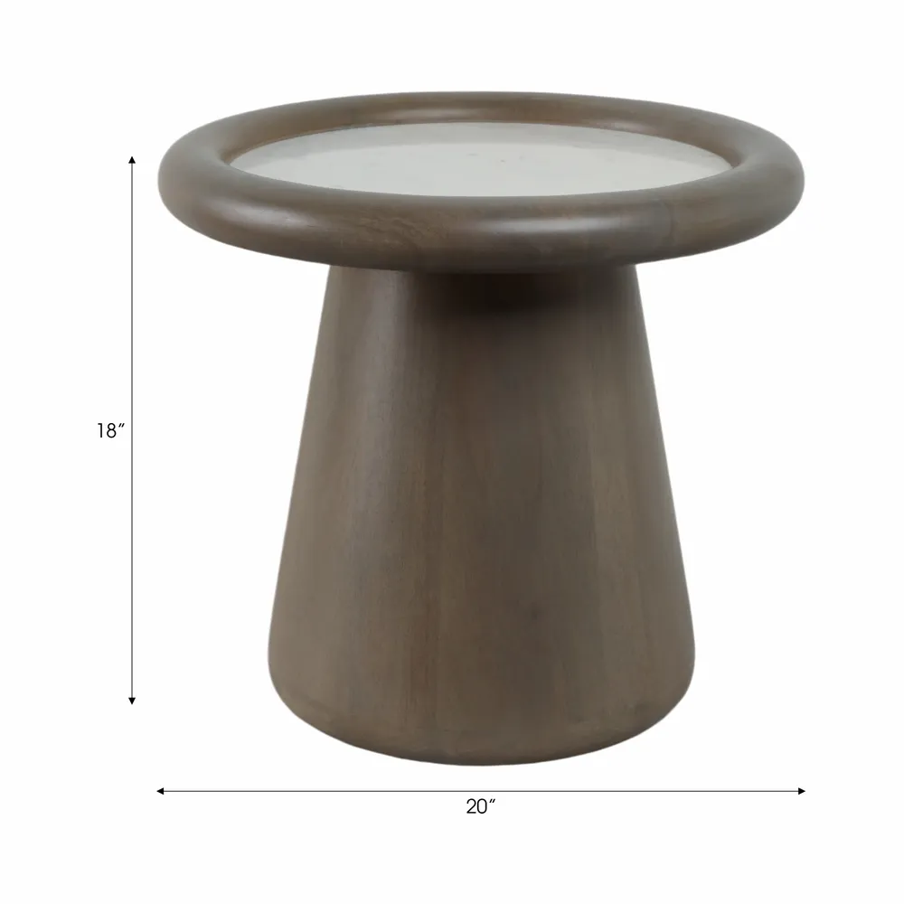 ELLERYWORTH BROWN TABLE 18 (IN)