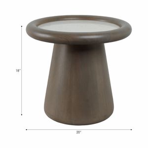 ELLERYWORTH BROWN TABLE 18 (IN) 10