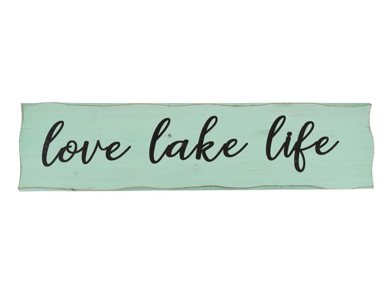 7.9" x 31.5" Love Lake Life Wooden Wall Sign 1