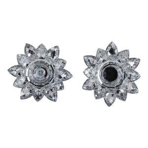 HACKETTWELL SET OF 2 SILVER CANDLE HOLDER 2 (IN) 8