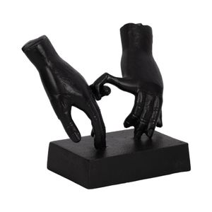 METAL,9"H,ENTWINED HANDS SCULPTURE, BLACK 3
