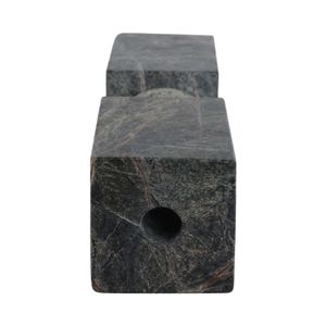 12X3" CHUNKY MARBLE TAPER HOLDER, FOREST GREEN 6