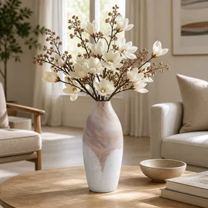 DRAKELEY TAN GLASS VASE 16 (IN) 11