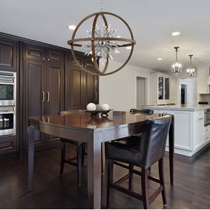 Morning Star 19.5'' Wide 6-Light Chandelier - Aged Fir with Chrome 5