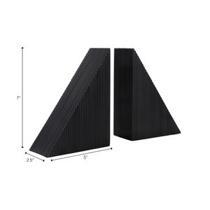 ALECSHAW SET OF 2 BLACK BOOKENDS 8 (IN) 8